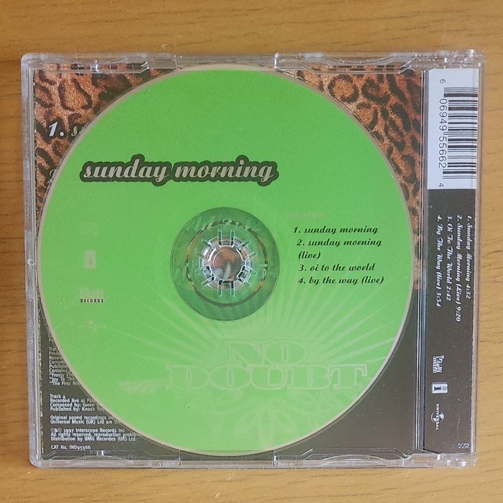 No Doubt - Sunday Morning, Ex-Girlfriend 90s & 2000s CD Singles (Lot of 2)  - Picture 3 of 7